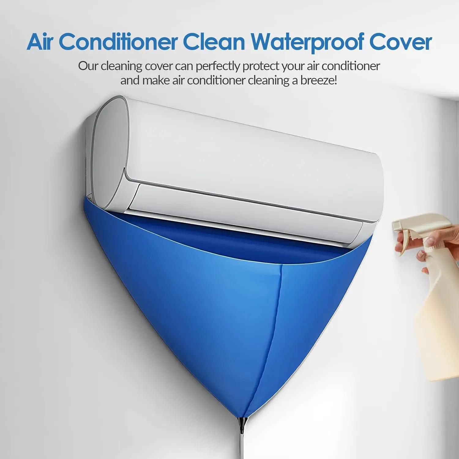 Air Conditioner Washing Bag, Waterproof Split Air Conditioner Cleaning Cover for Wall Mounted Mini Split AIR CONDITIONER Units