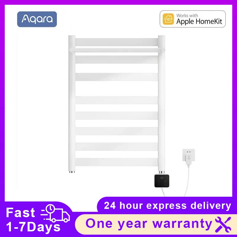 Aqara Smart Home Zigbee 3.0 Towel Rack H1 LED Touch Control IPX4 Waterproof Heating Drying Sterilization For Apple Homekit App