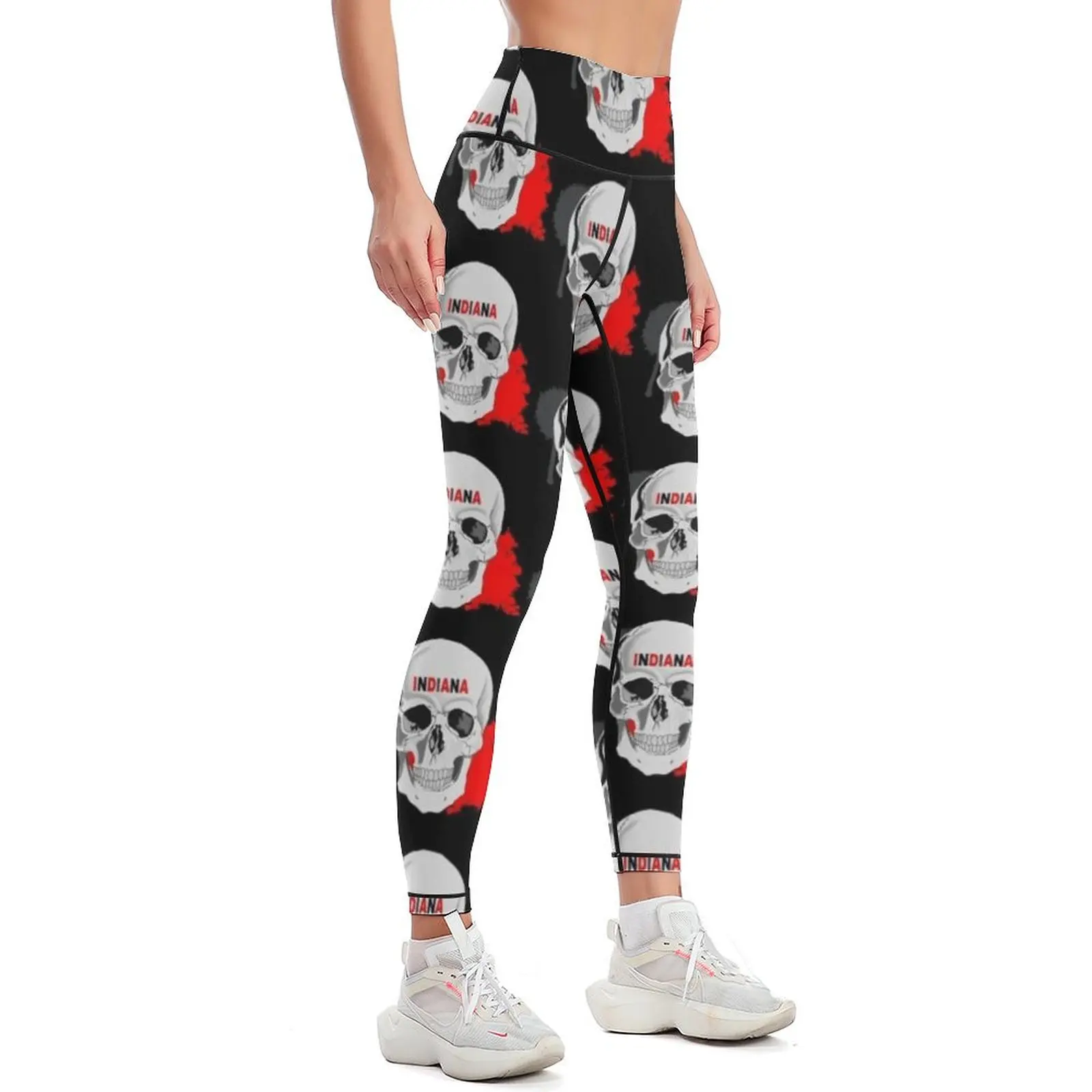 INDIANA UNIVERSITY SKULL Leggings Fitness clothing gym top Sportswear woman gym Womens Leggings