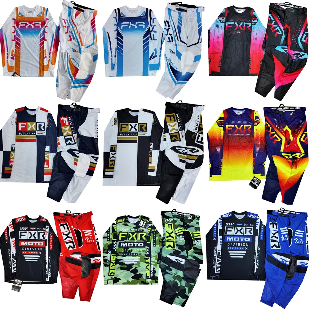 2025 MX FXR Gear Set Dirt Bike Top Moto Jersey Set Motocross Clothing Off Road Moto Combos