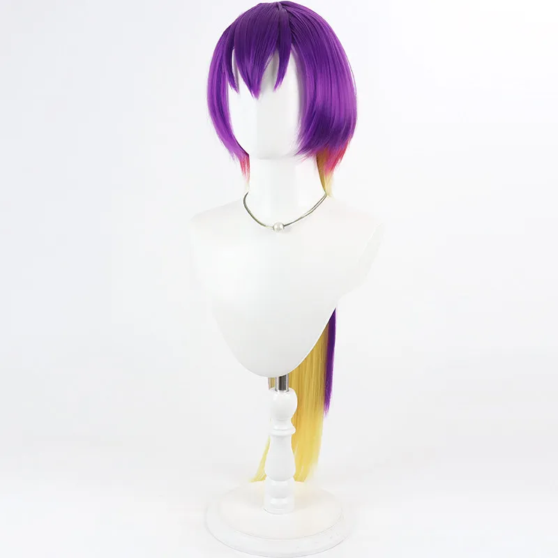 Kuromu Cosplay Wig Mairimashita Long Purple Red Yellow Heat Resistant Synthetic Hair Halloween Party Role Play Carnival +Wig Cap view 4