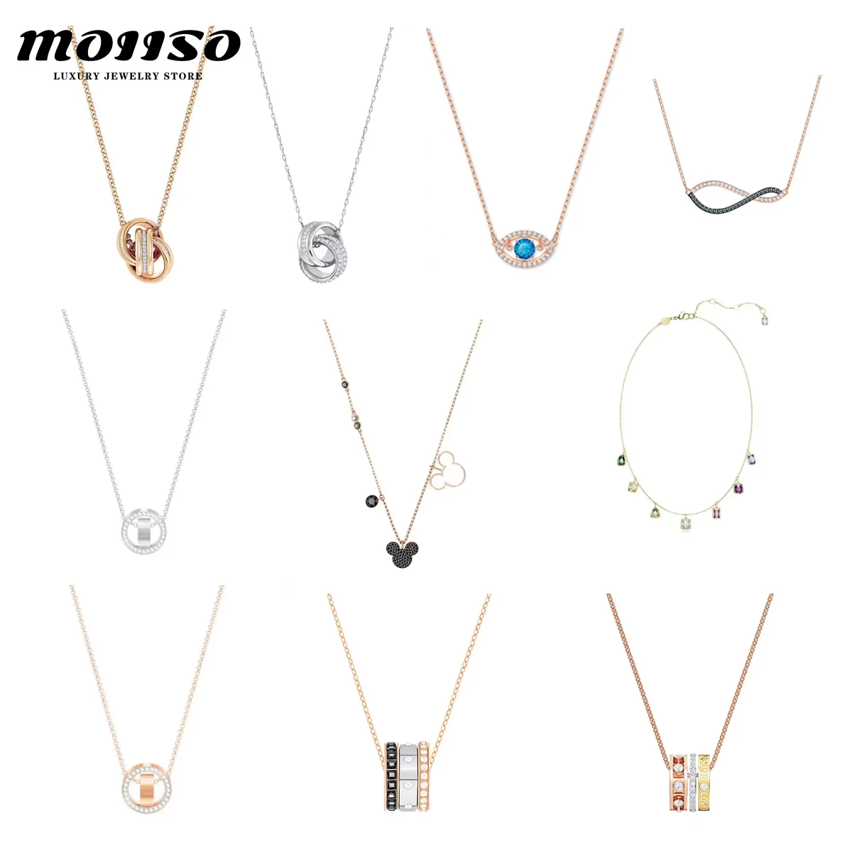

Sparkling and Moving S925 Multi Style Zircon Necklace Exquisite Luxury Birthday Party Essential Jewelry - Couple Gift