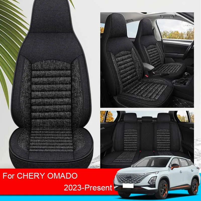 

Car Full Seat Cover Flax For Chery OMODA C5 2023 2024 2025 Car Seat Mat Anti-dirty Protector Breathable Auto Accessory