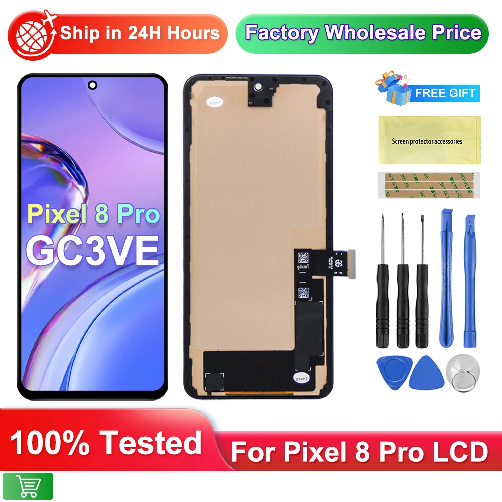 67インチ-amoled-lcd-pantalla-google-pixel-8-pro用-lcdディスプレイ-タッチスクリーンデジタイザー-pixel-8pro-gc3ve、g1mnw-交換部品
