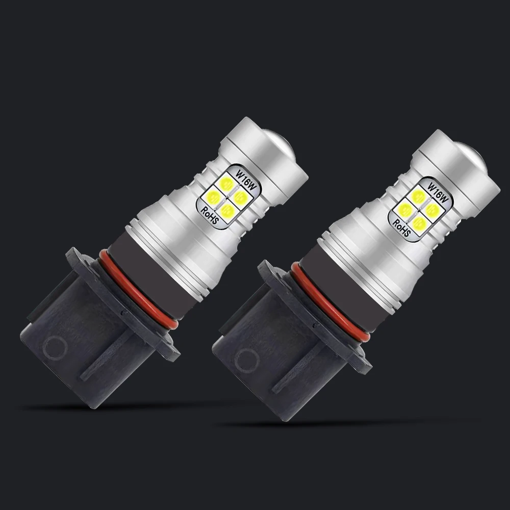 2pcs LED Daytime Running Light P13W Canbus No Error DRL Bulb Lamp For Nissan Leaf ZE0 2010 2011 2012 2013 2014 2015 2016