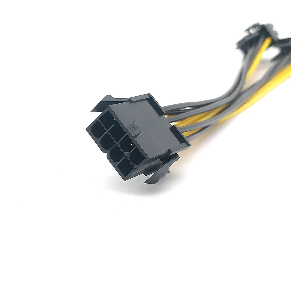 8 Pin PCI Express to Dual PCIE 8 (6+2) Pin Power Cable 20cm Motherboard Graphics Card PCI-E GPU Power Data Cable Splitter
