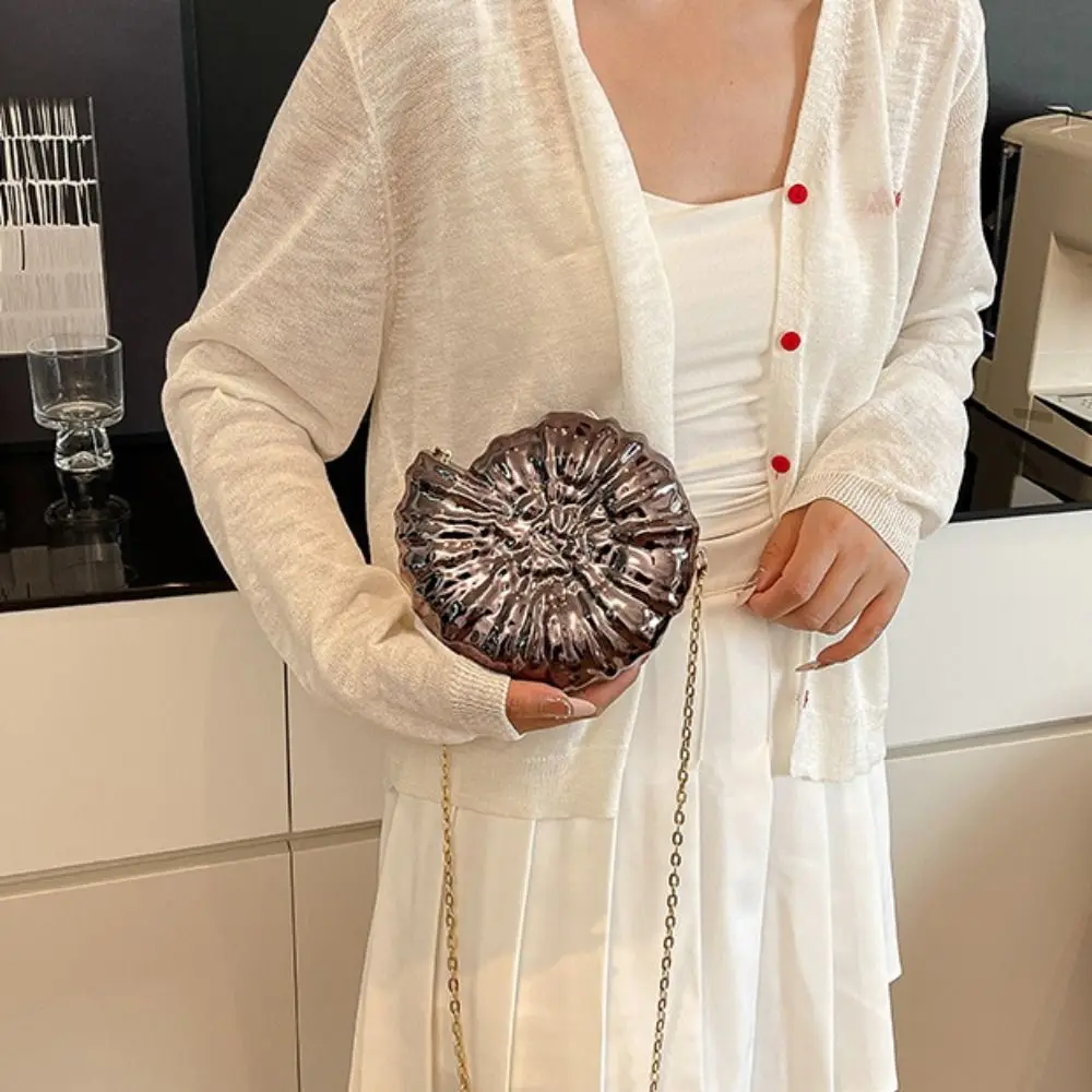 

Trendy Candy Color Conch Crossbody Bag Chain Acrylic Party Evening Bag Luxury Sweet Women's Clutch Bag Cheongsam Accessories