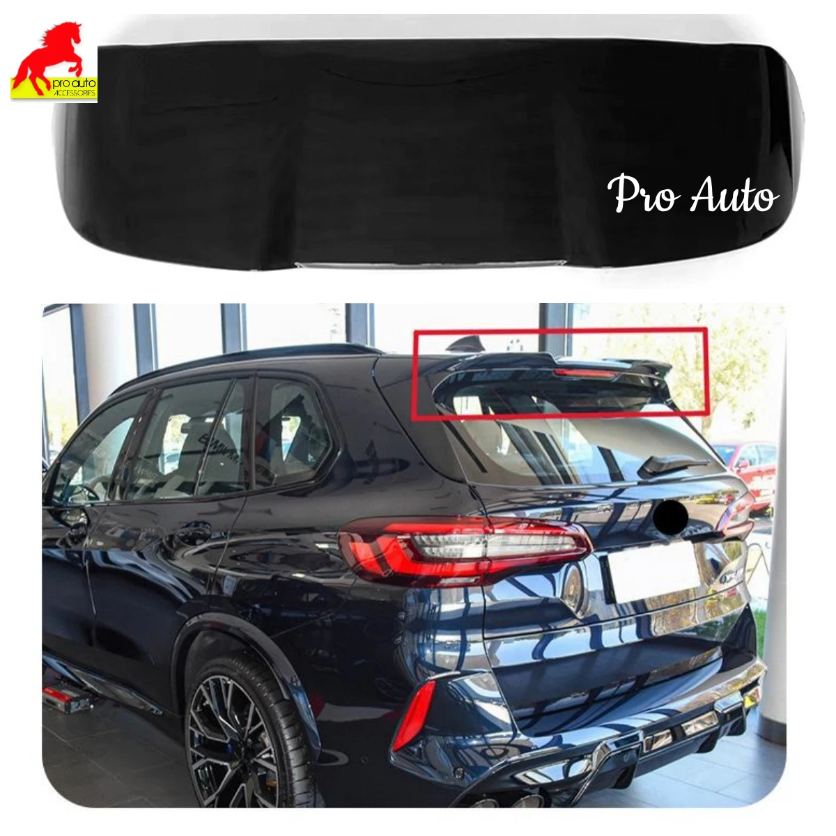 

Glossy Black Top Wing Spoiler Suitable for BMW X5 G05 Upgrading for 1:1 X5M Diffuser Body Kits Rear Tail Cover Wings Car Styling