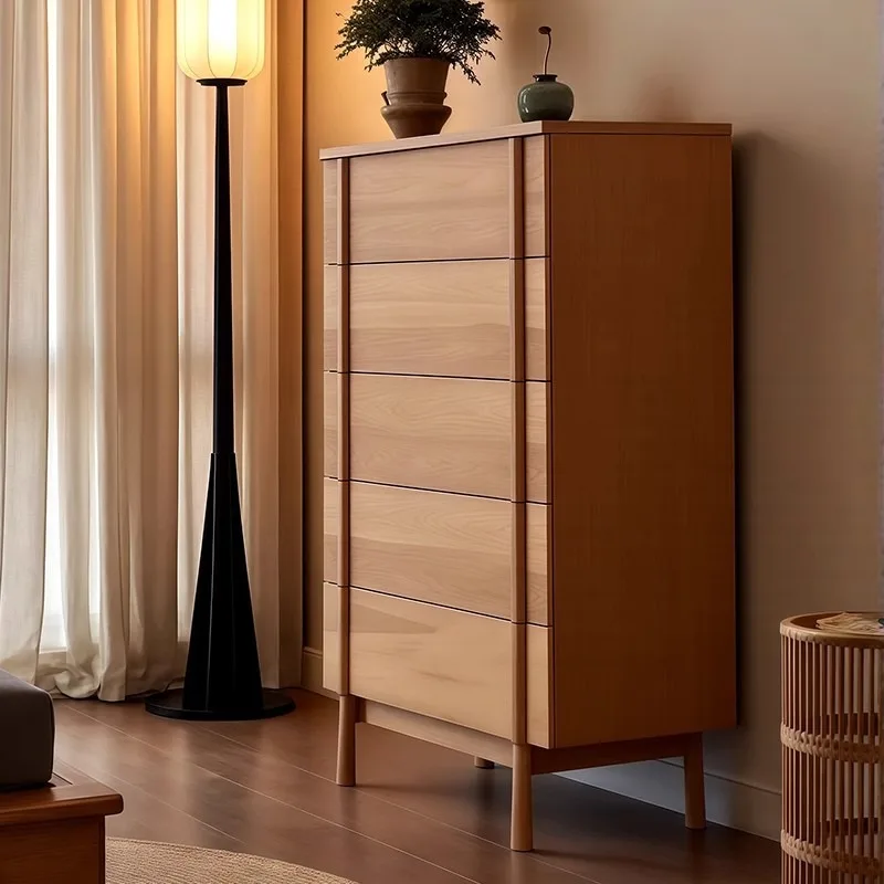 

Medieval solid wood living room storage cabinet bedroom household bedside storage cabinet five buckets
