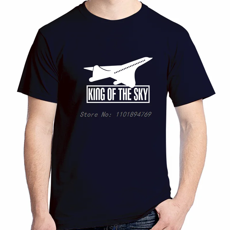 

King Of The Sky Concorde Авиационные рубашки Футболки с графическим рисунком и футболки Новое поступление Товары Футболка с короткими рукавами Хлопковые футболки