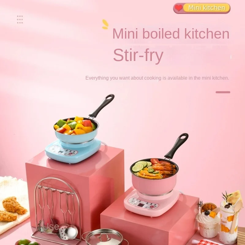 Mini ustensiles de cuisine en acier inoxydable pour enfants, petit transporteurs icphone électrique, sûr, écologique, multifonctionnel, pot antiadhésif, F2