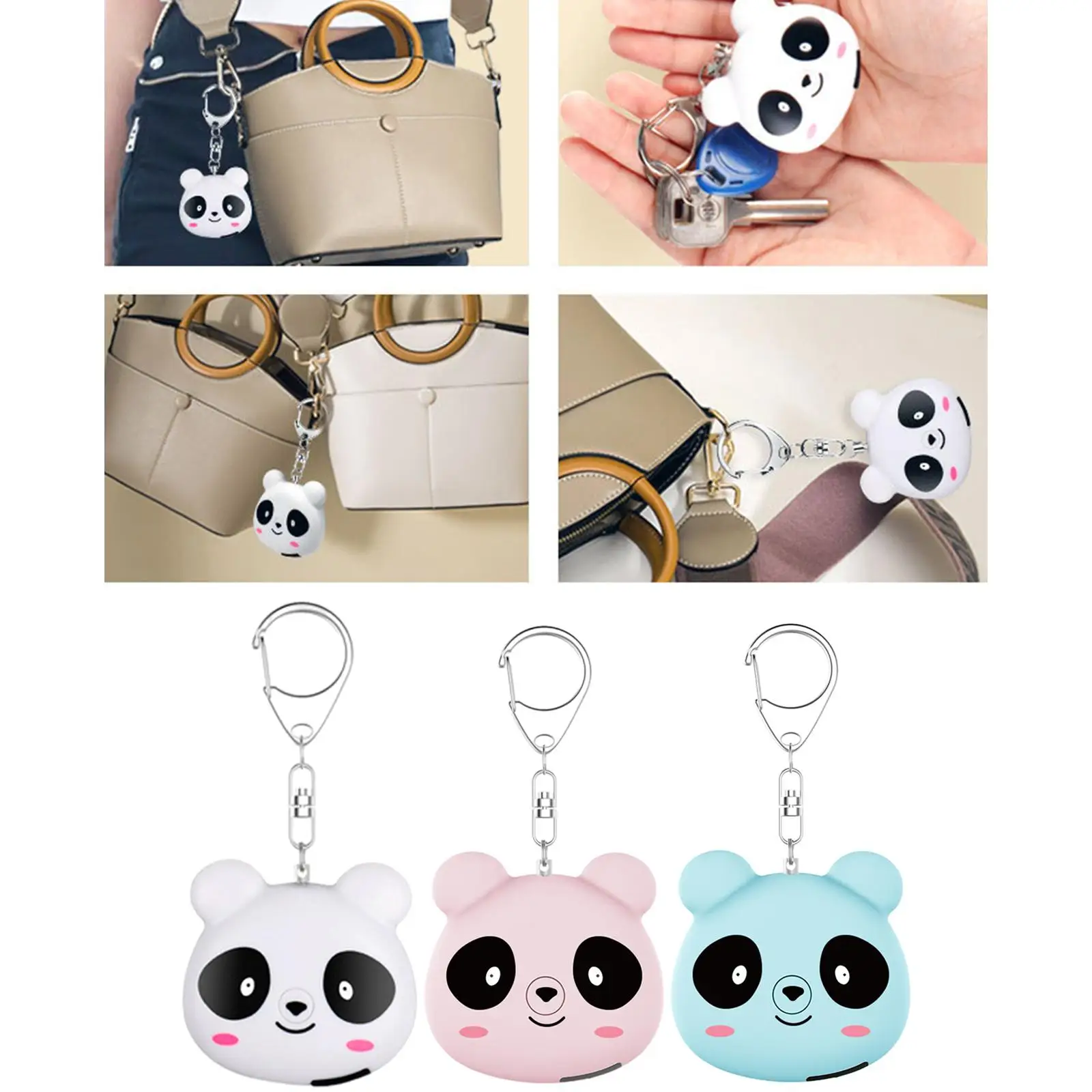 

Cartoon Emergency Alarm Keychain 130dB Siren Cute Mini Loud Sound Personal Alarm for Girls Elderly Kids Personal Protection