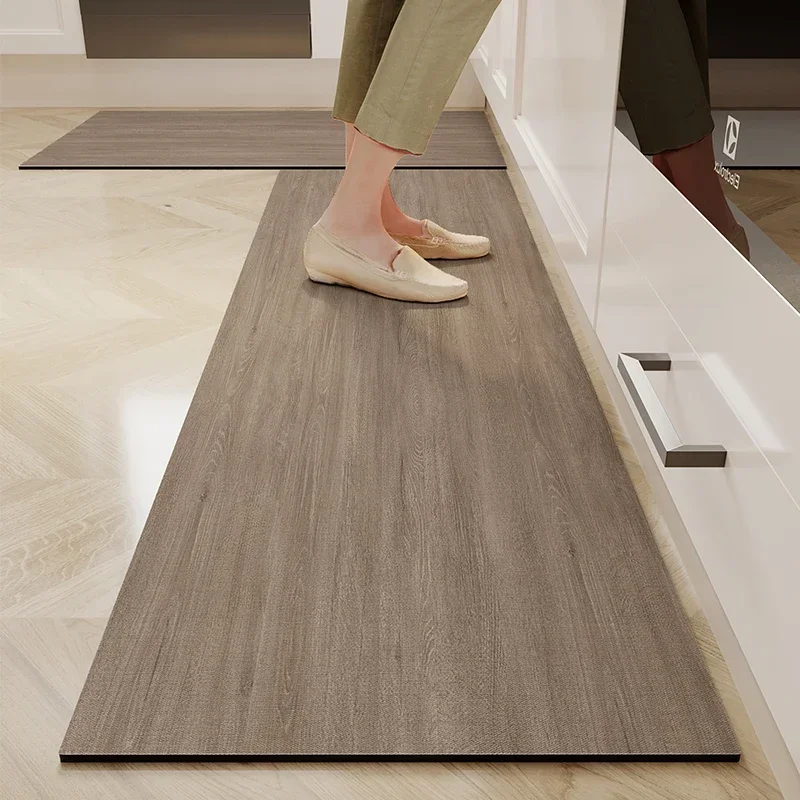 Kitchen Long PVC Floor Mat, Waterproof Carpet, Oil-proof, Leather Foot Mats, Home Decoration, Area Rugs