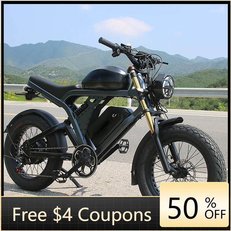 

Rs 2025 China America Top New Super Retro Adult Off-Road 52V 1500W Cruiser Bike Electric Motorcycle Remote