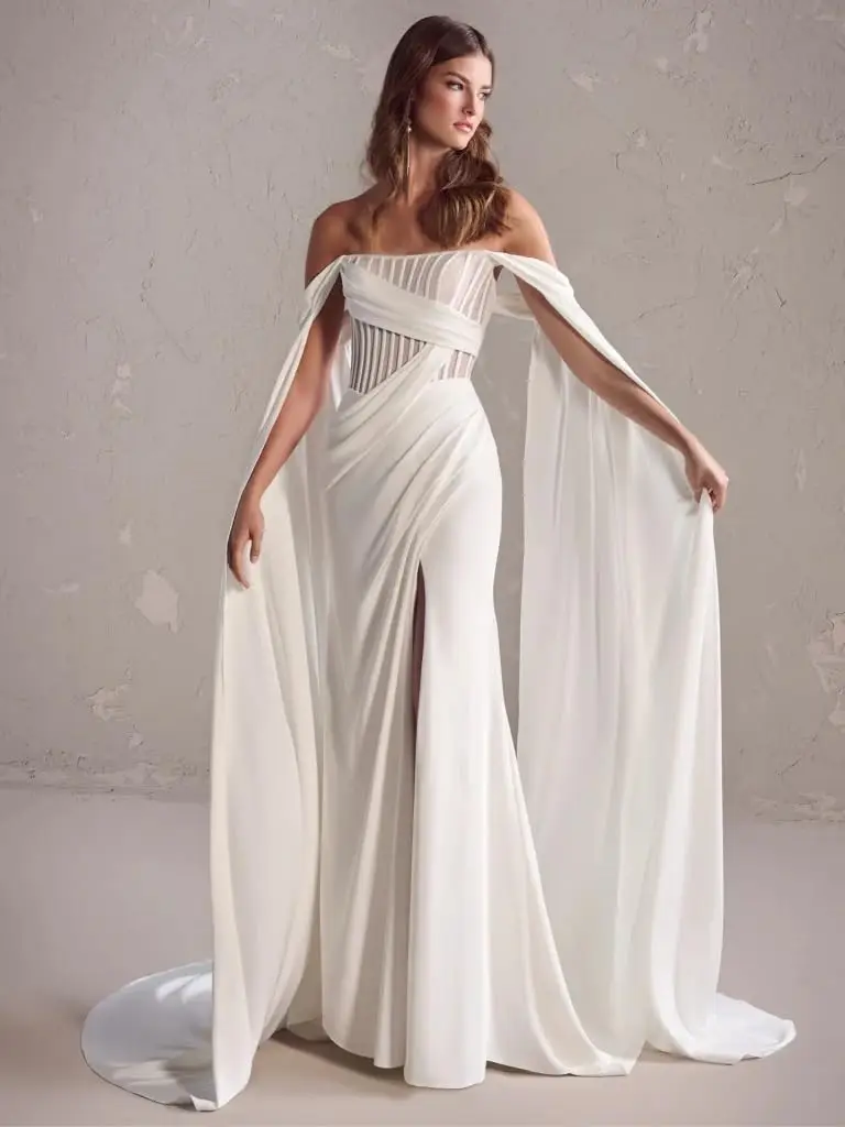 

Strapless Satin Wedding Dresses for Bride Boho Bridal Gowns Women’s Elegant Beach Wedding Dress
