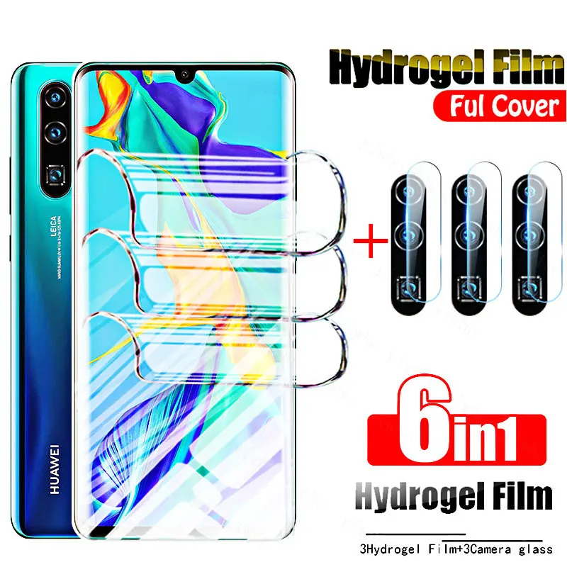 Protective Film for Huawei P30 Pro P30Lite Screen Protectors Hydrogel Film for Huawei P30 Lite P30Pro P 30 Camera Lens Not Glass