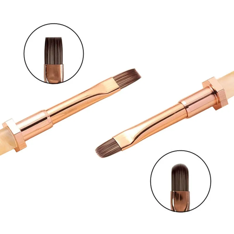 1/6PCS スタイルネイルブラシナイロン毛ネイルアートブラシ三角形ネイルペイントブラシアクリル UV ジェルパウダーブラシ