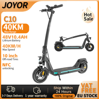Joyor C10 E(ABE) Road Legality 48V10.4Ah Removable battery electric scooter 500W motor 40km range 20kmh 10in tire escooter