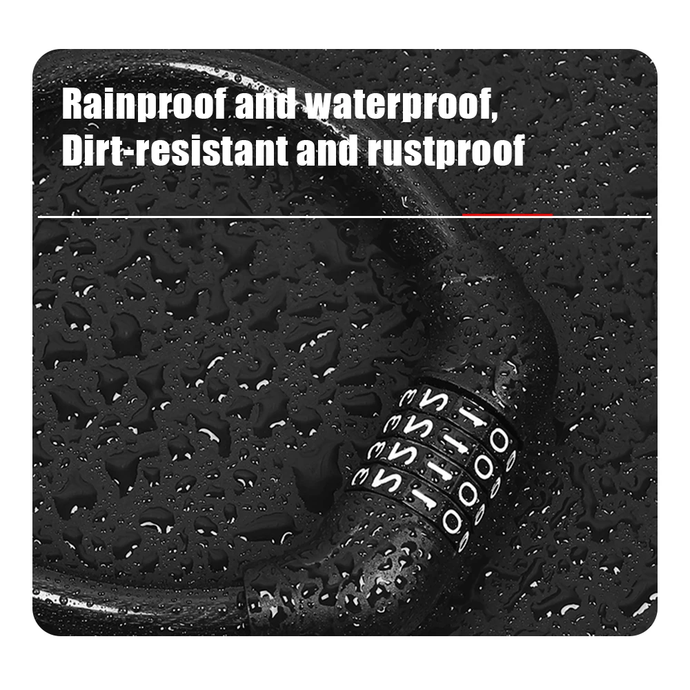 4-Digit Combination Steel Wire Lock - Flexible & Cut-Resistant Anti-Theft Cable for Bicycle Motorcycle Sports Equipment & More
