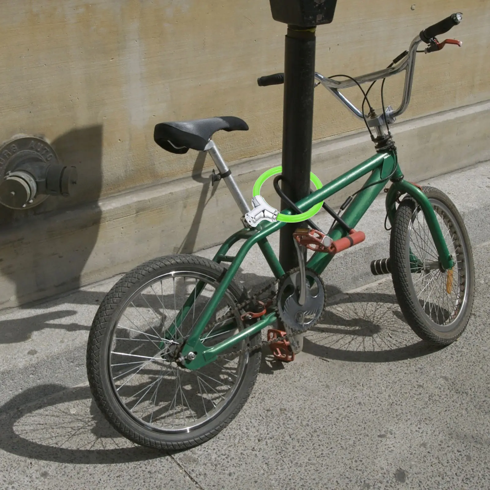 1Set Colorful Bike Chain Lock with 2 Keys Durable Portable Anti-Theft Safety Lock for Professional Cycle Protection