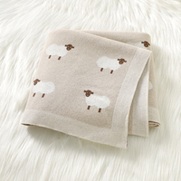 Infant Baby Blankets Cotton 90*70cm Sleepsack Cute Cartoon Sheep Newborn Boy Girl Bedding Quilt Knit Srtoller Swaddle Soft Plaid