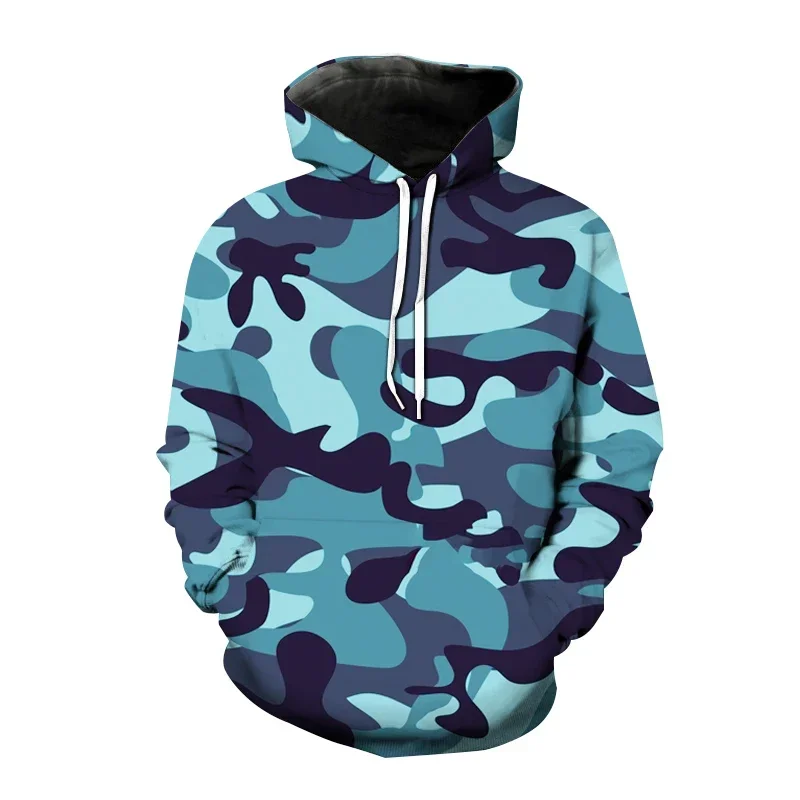 Sudadera con capucha de estilo militar para hombre y mujer, suéter con estampado 3D de camuflaje, ropa de calle Harajuku, abrigo Masculino