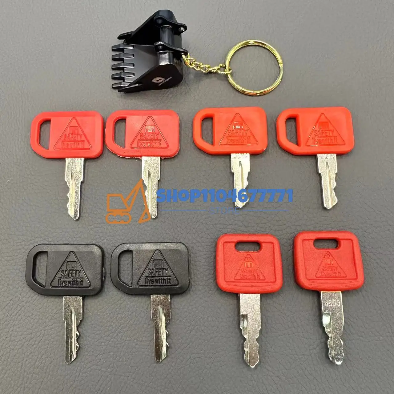 

2 шт. JDR/JDG/JDS/H800 для John Deere AT 195302 AR51481 600 Ключи для экскаваторов Нагрузчики Ключ для тяжелого оборудования с ковшовым брелком