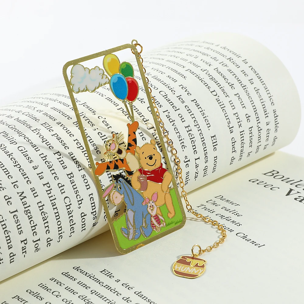 Imagem -04 - Winnie The Pooh Disney Metal Marcadorespresentes Meninas Crianças Coleções Fãs do Livro Papelaria Reading Markers 1pc Fãs