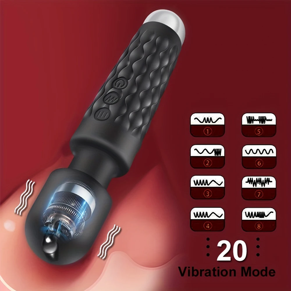20 Speeds Powerful Dildo Vibrator Female AV Massager Wand G-Spot Clitoris Nipple Stimulator Masturbator for Women Adult Sex Toys image 2