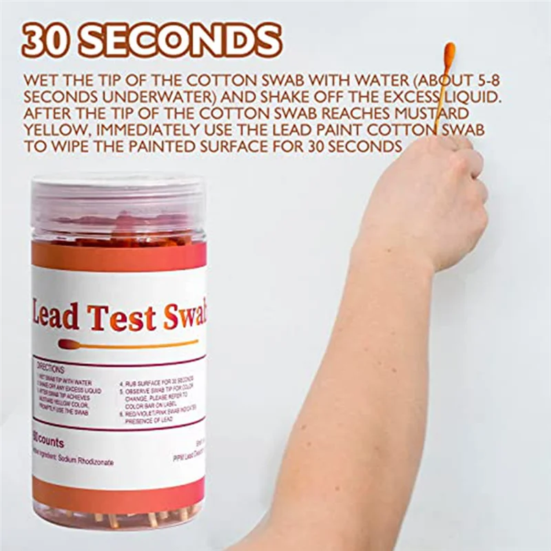 Best Lead Paint Test Swabs Kit: 60 Pcs Lead Test Kit Swabs, Home Lead Test Kit, Lead Check Swabs, Lead Testing