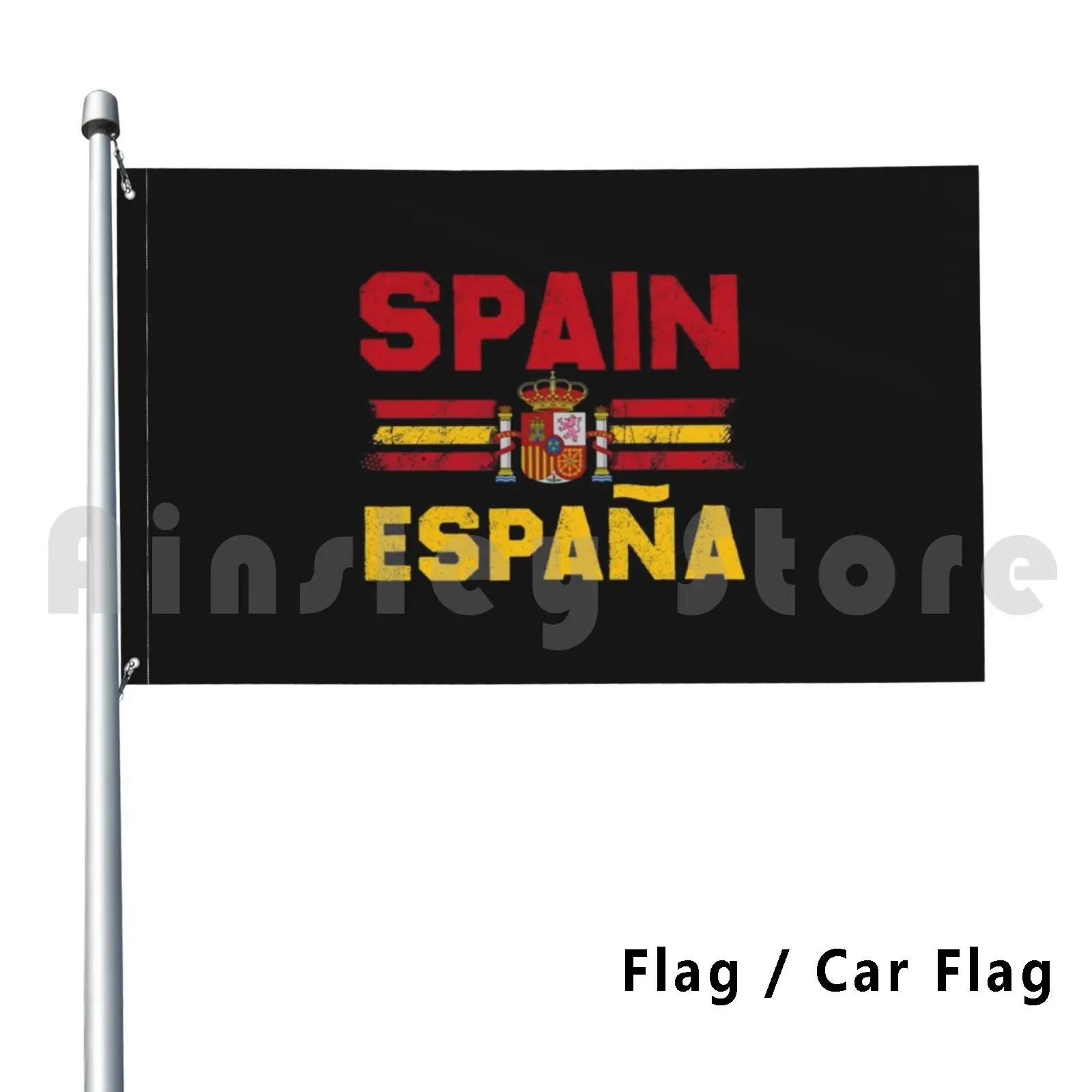 Spain Espana Flag Car Flag Funny Spain Spaniard Spanish Soccer Southern Europe Espana Flag