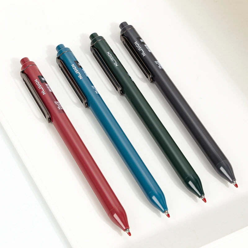 

12 шт., винтажные гелевые ручки, высококачественная стальная ручка, набор офисных гелевых ручек, школьные канцелярские принадлежности, металлический зажим для ручек, роскошные товары для рукоделия, письмо