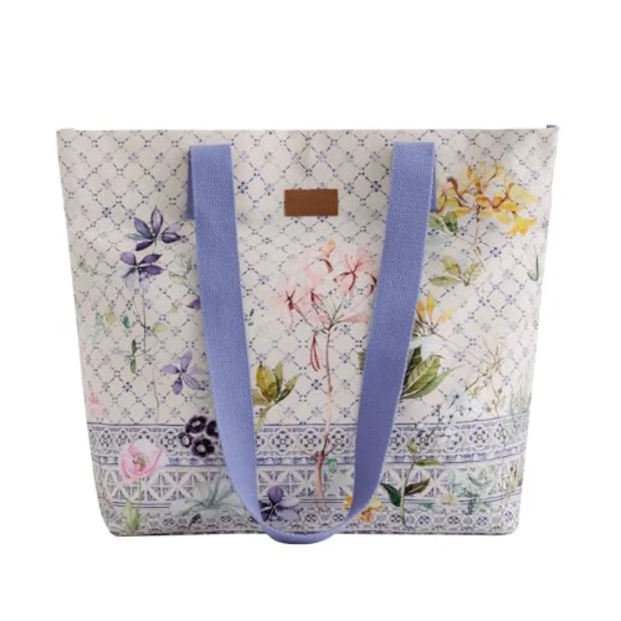 

Maison d' Hermine Canvas Tote Bag for Women Cotton Canvas Reusable Shoulder Grocery Bags Handle Travel Spring Summer