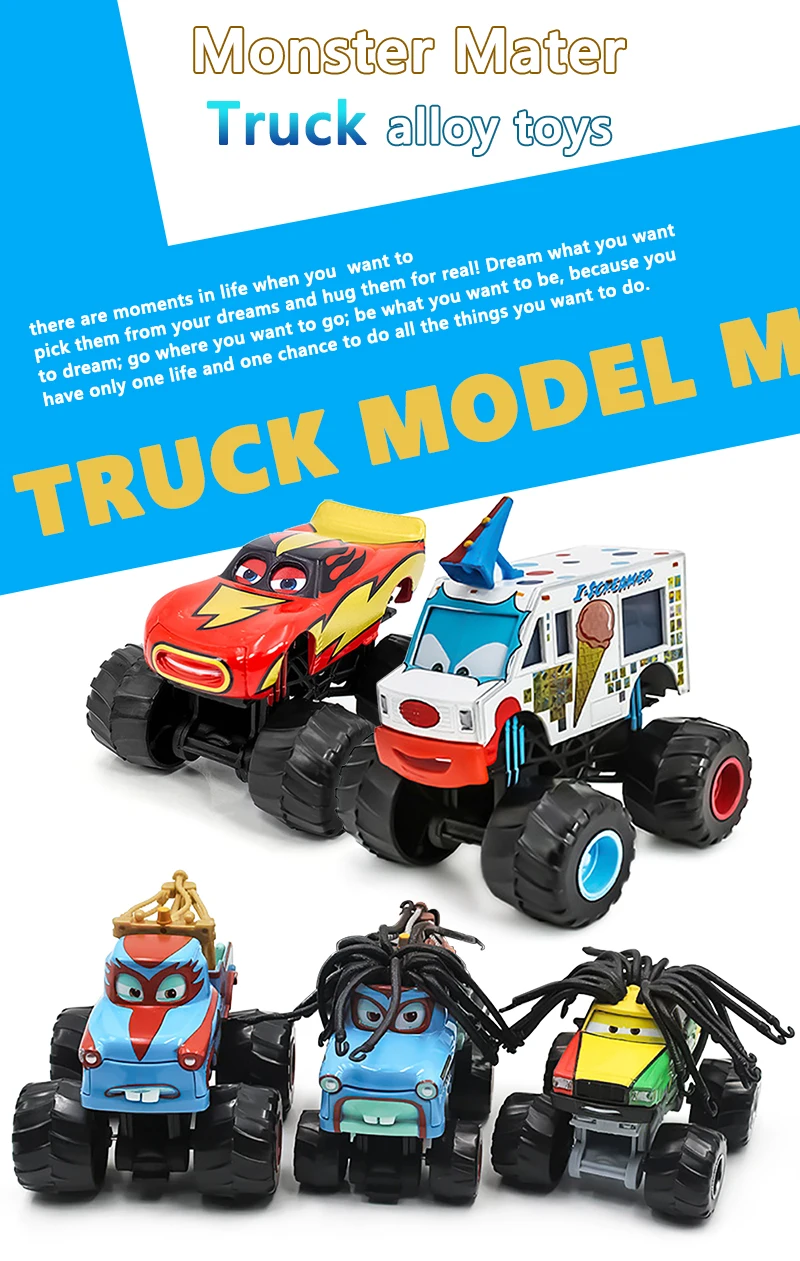 Spielzeugautos Monster Truck Tormentor Mater Frightening McMean Lightning McQueen I-Screamer Wrestler Modell Kinderspielzeugauto – Detail 1
