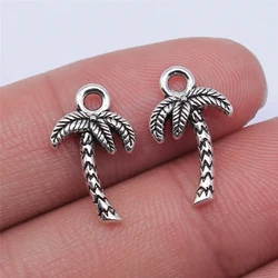 WYSIWYG 20pcs 17x10mm Antique Silver Color Coconut Tree Charms Pendant For Jewelry Making DIY Jewelry Findings