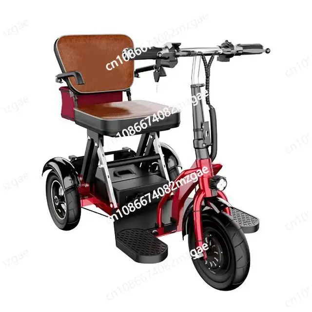 Hot selling folding seat with cushion, electric vehicle, ultra light electric tricycle, assisted mobility scooter