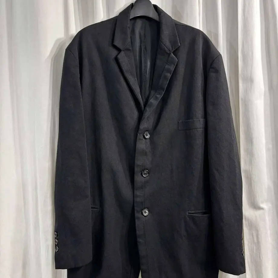 

TOP-YAMAMOTO ® Minimalist Style Black Single-Button Business Casual Collar Jacket for Men