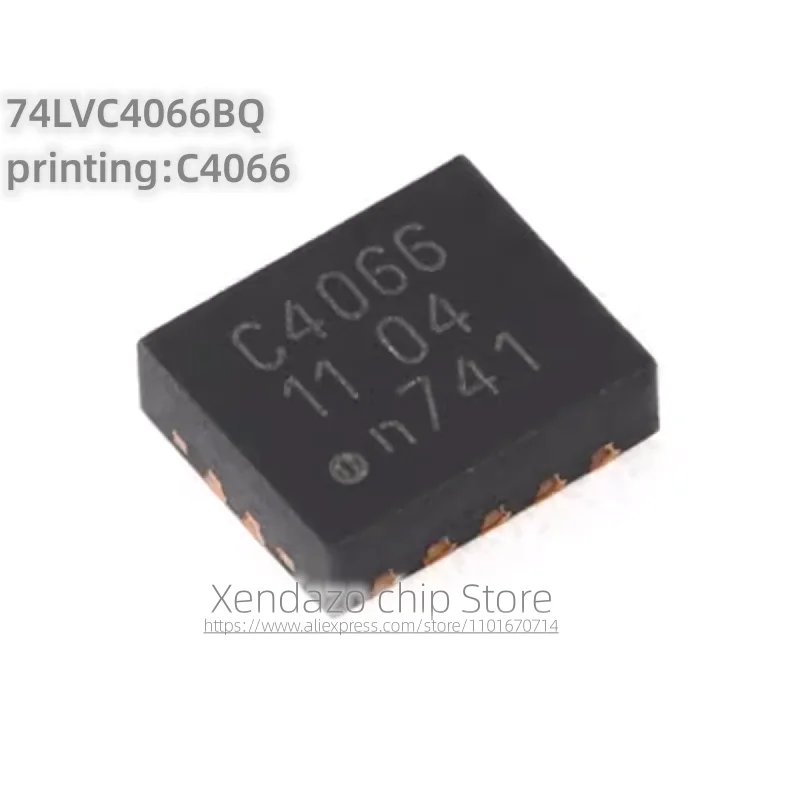 10pcs/lot 74LVC4066BQ-Q100X printing C4066 DHVQFN-14 package Original genuine Four way bidirectional switch chip