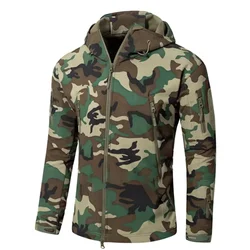 New Hiking Jackets Autumn Men's Camouflage Fleece Jackets Tactical Clothing 2024 Men Camouflage Windbreakers