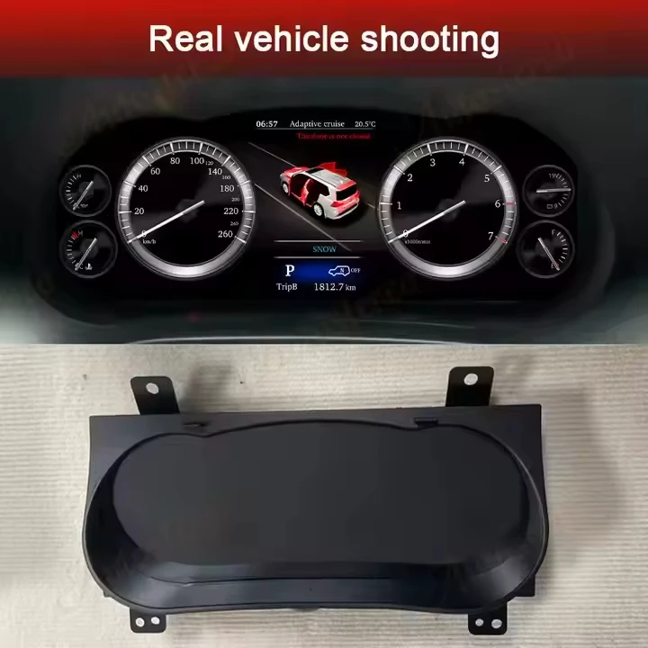 DOS 12.3inch Car Speedometer Linux System LCD Dashboard Digital Cluster For Toyota Hilux Revo Rocco Fortuner 2016-2024