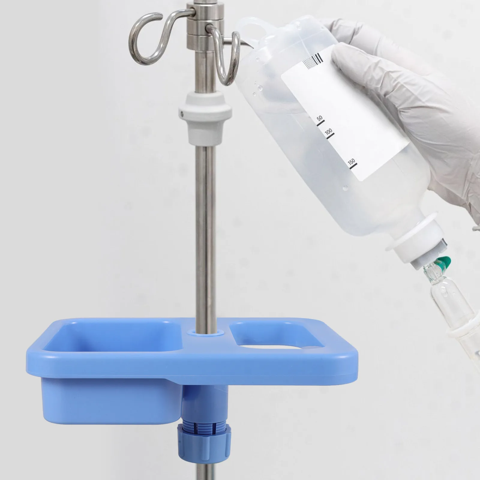 

Infusion Tray Detachable Drip Stand Plate For Iv Support Storage Holder Medical Teaching Equipment Plastic Tray Drip Stand