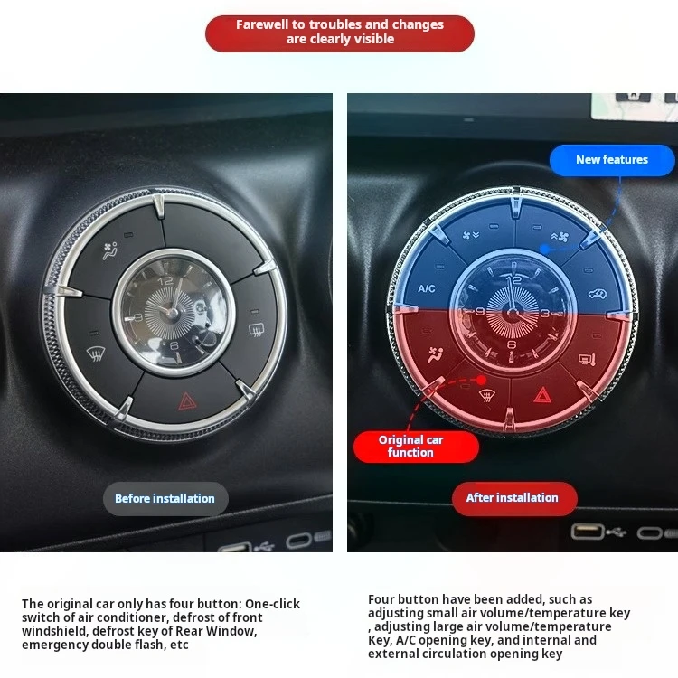 Air Conditioning Physical Button Switch Interior Modification Accessories for Tank 300