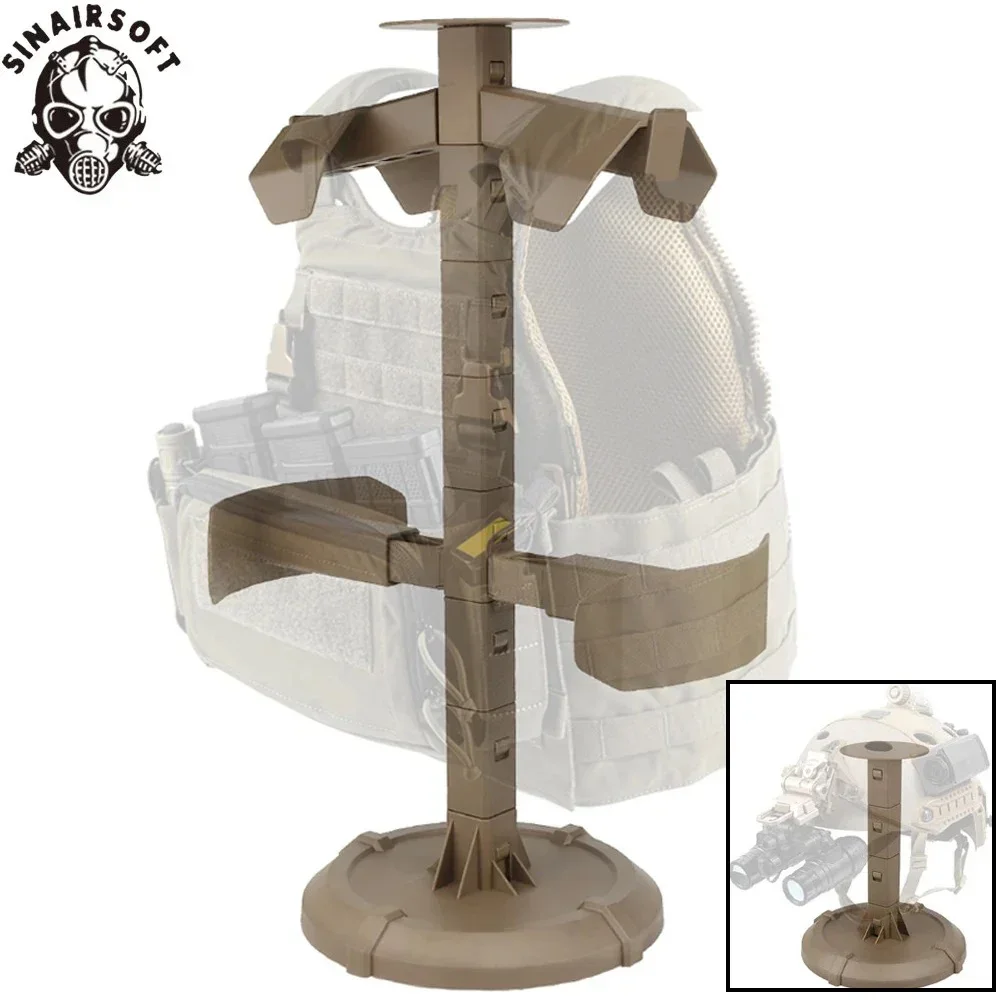SINAIRSOFT Tactical Gear Stand Armor Helmet Equipment Display Plate Carrier Holder Assemble Support 30kg