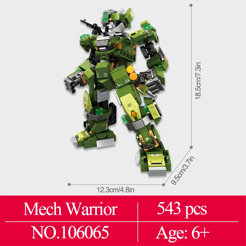 543 pezzi creativi Mecha Robot blocchi giocattoli del ragazzo battaglia robot modello di assemblaggio mini mattoni da costruzione regali per i ragazzi