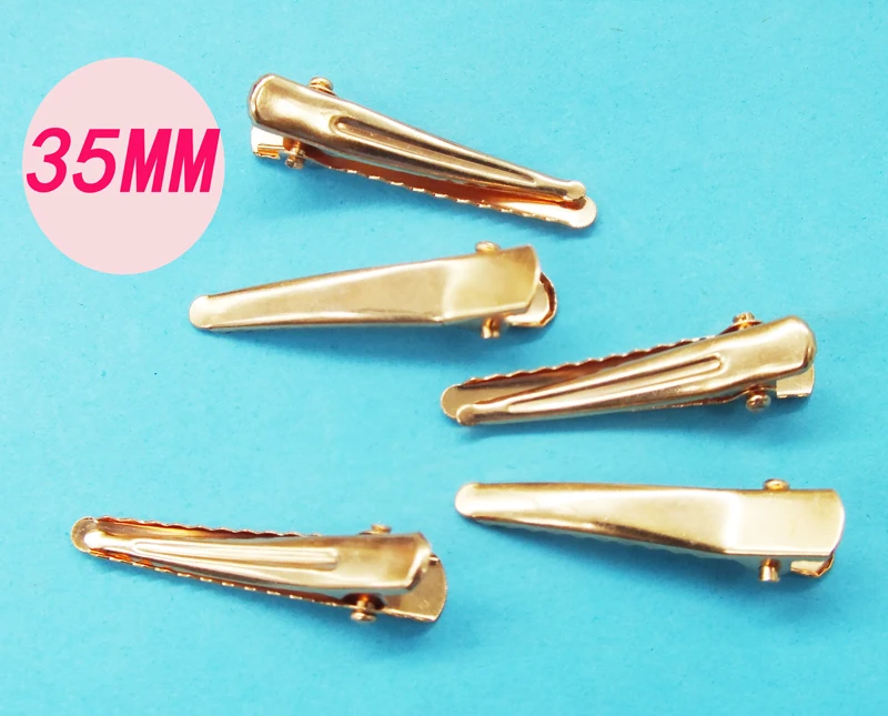 35mm 1000 piece Metal Alligator Hair Clips With Teeth (multiple colors, selectable)