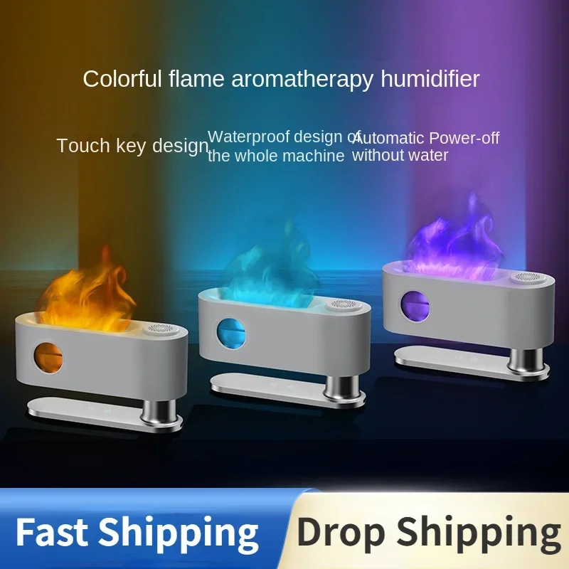 DC5V New Smart Aromatherapy Machine Flame Engine Humidifie Mini Air Humidifier 120ML Capacity