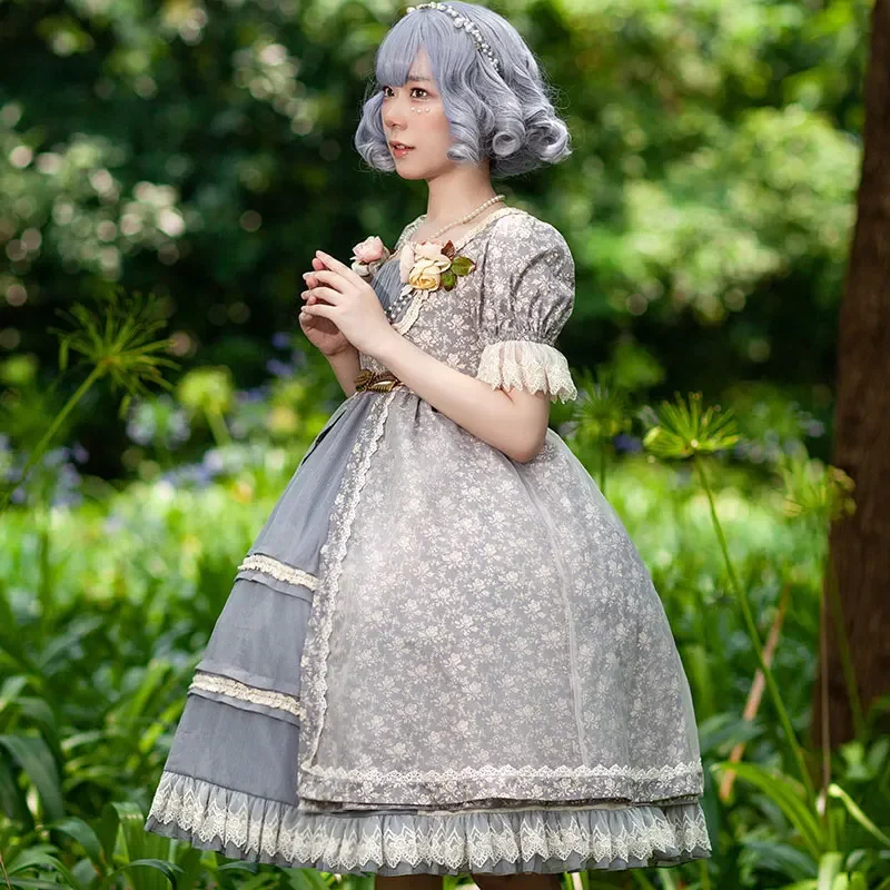 Afternoon Tea ~ Sweet Cotton Lolita OP Dress by Infanta