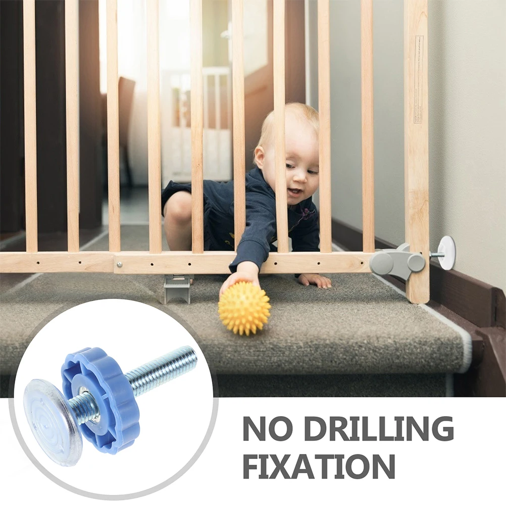 2 قطعة مسامير بوابة معدنية غير الحفر الضغط شنت الاطفال بوابة السلامة مسامير الطفل الدرابزين اكسسوارات لسلالم النوافذ #6