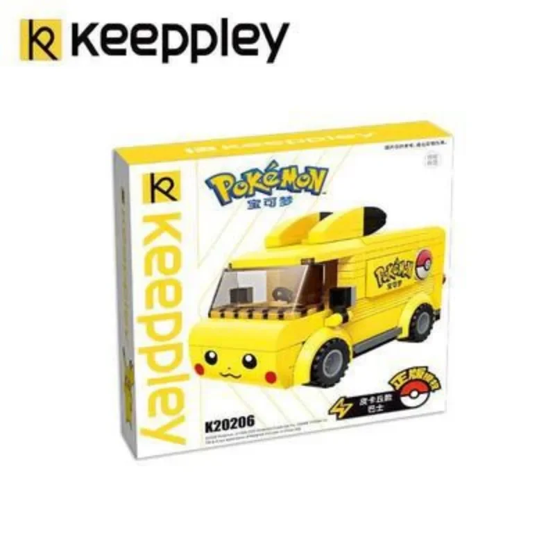 Keeppley Anime Pokemon Bausteine Pikachu Cartoon Baustein Auto Poke Ball Food Truck Kinder Mädchen Lernspiel zeug