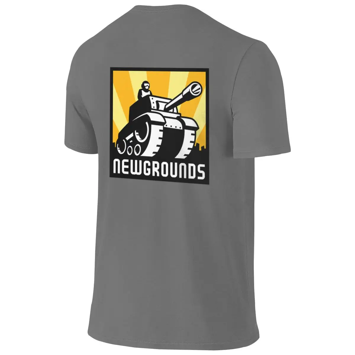 Newgrounds Logo Artwork Sweat-Absorbing Reversible T-shirt Daily Lazy Quick-Drying Basic Tee